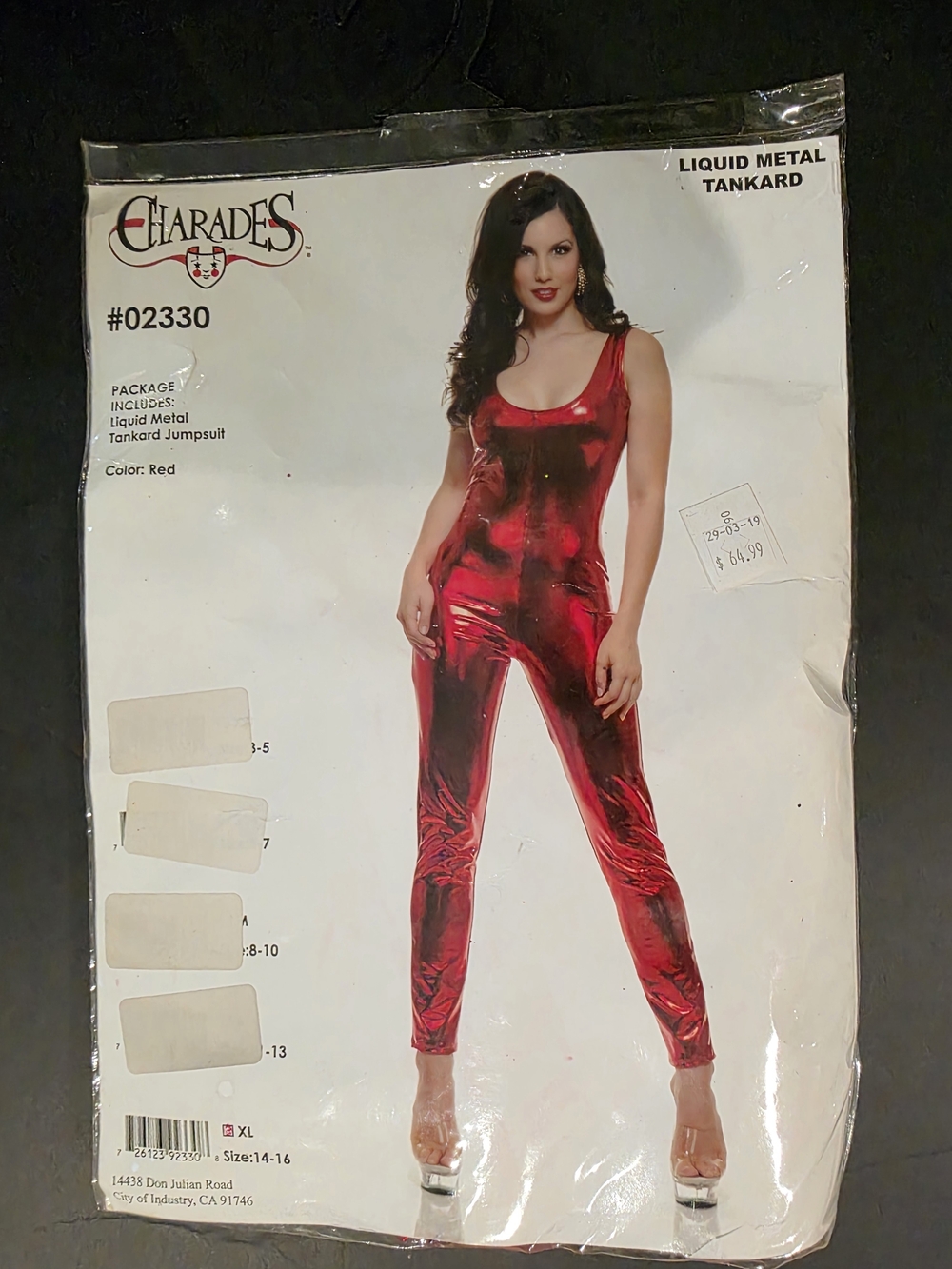 Red Liquid Metal Tankard Jumpsuit - Women's